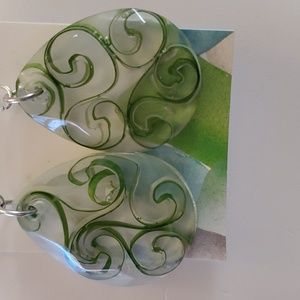 Minecraft  quill paper quill Resin earrings.